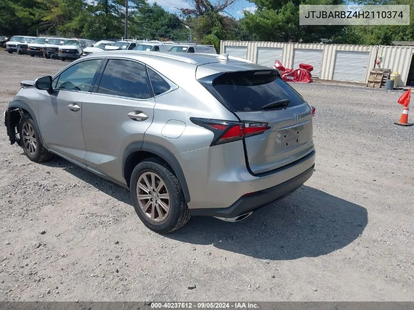 JTJBARBZ4H2110374 2017 Lexus Nx 200T