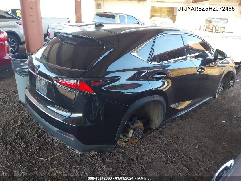 JTJYARBZ5H2072485 2017 Lexus Nx 200T F Sport