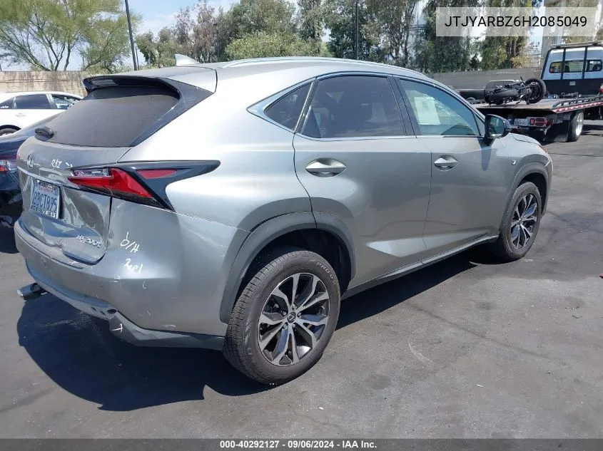 2017 Lexus Nx 200T F Sport VIN: JTJYARBZ6H2085049 Lot: 40292127