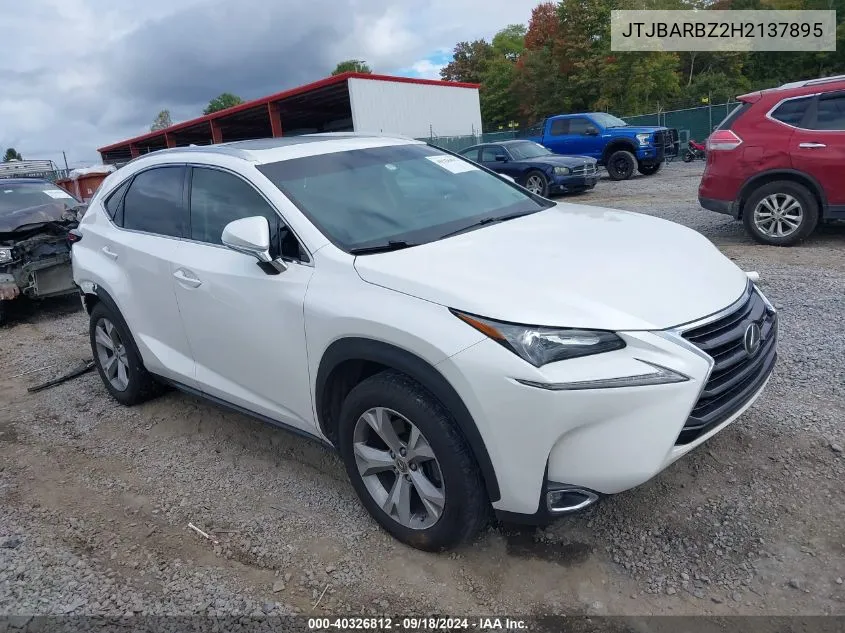 2017 Lexus Nx 200T VIN: JTJBARBZ2H2137895 Lot: 40326812