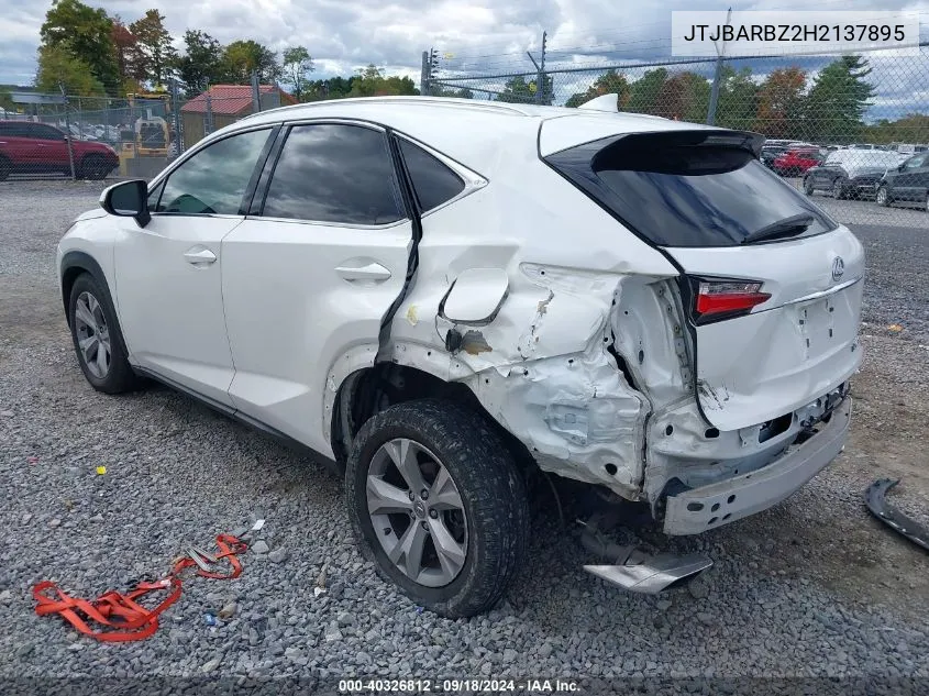 2017 Lexus Nx 200T VIN: JTJBARBZ2H2137895 Lot: 40326812