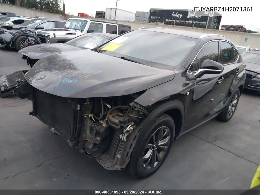 2017 Lexus Nx 200T F Sport VIN: JTJYARBZ4H2071361 Lot: 40331893