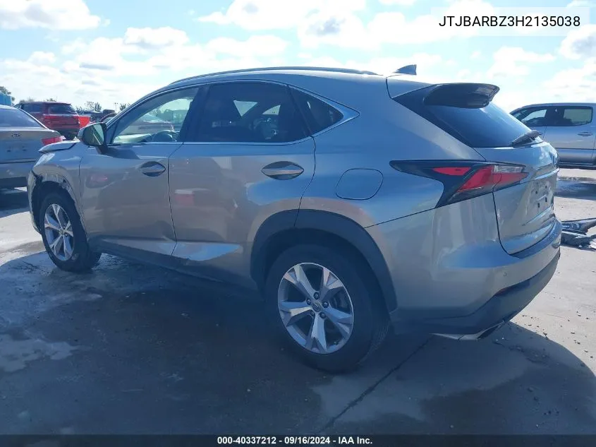 JTJBARBZ3H2135038 2017 Lexus Nx 200T