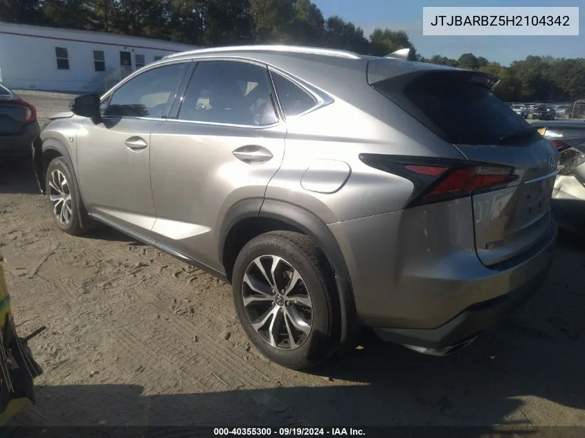 JTJBARBZ5H2104342 2017 Lexus Nx 200T F Sport