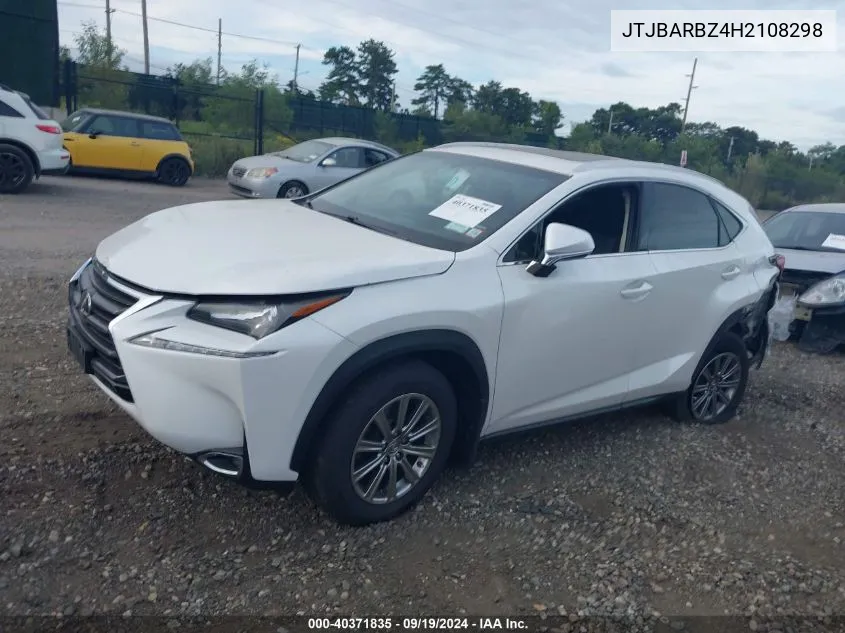 2017 Lexus Nx 200T VIN: JTJBARBZ4H2108298 Lot: 40371835