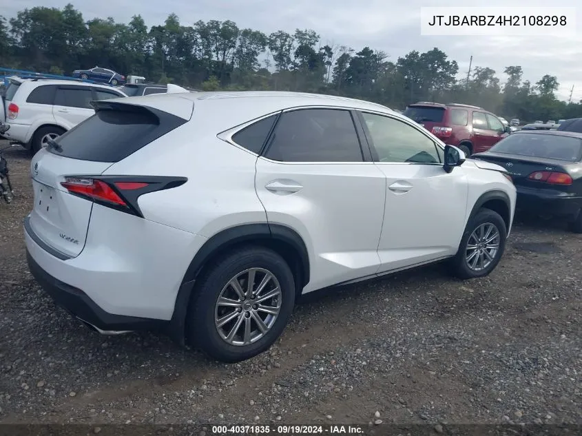 2017 Lexus Nx 200T VIN: JTJBARBZ4H2108298 Lot: 40371835