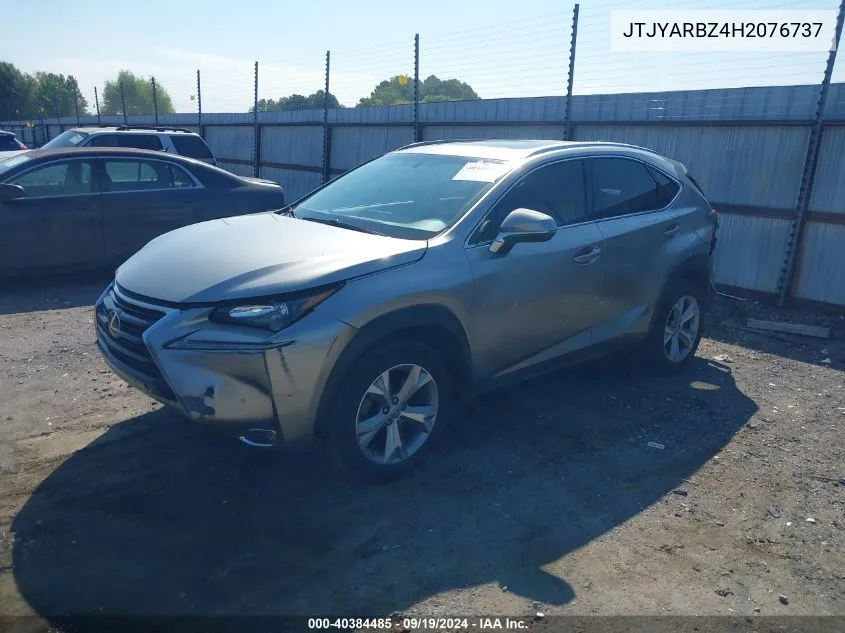 2017 Lexus Nx 200T VIN: JTJYARBZ4H2076737 Lot: 40384485