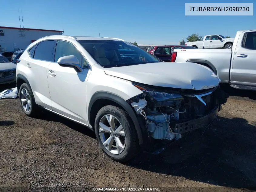 2017 Lexus Nx 200T VIN: JTJBARBZ6H2098230 Lot: 40466846