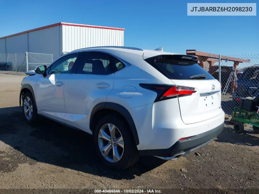 2017 Lexus Nx 200T VIN: JTJBARBZ6H2098230 Lot: 40466846