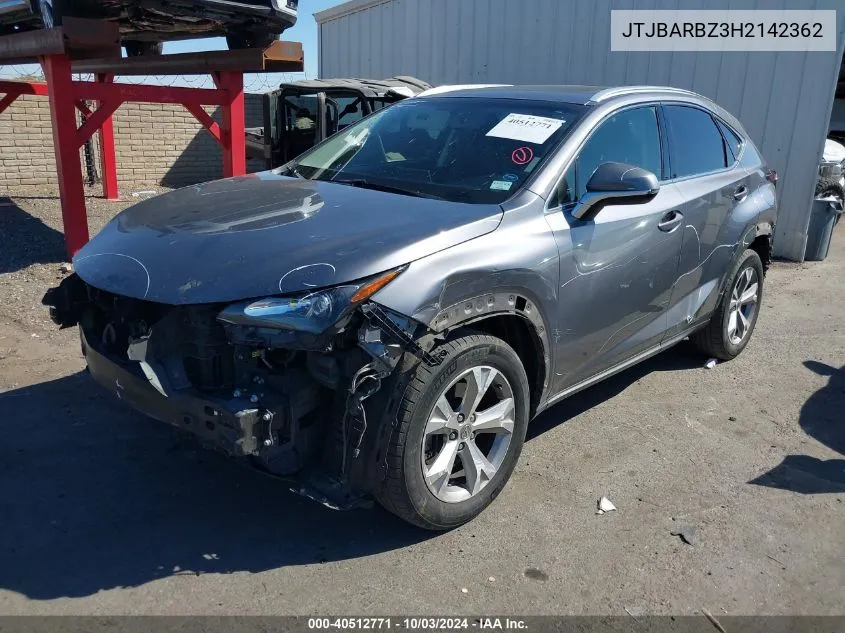 JTJBARBZ3H2142362 2017 Lexus Nx 200T