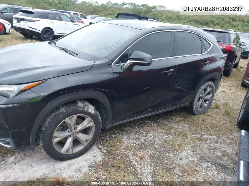 2017 Lexus Nx 200T/Base/F Sport VIN: JTJYARBZ8H2083237 Lot: 40530770