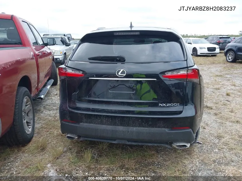 2017 Lexus Nx 200T/Base/F Sport VIN: JTJYARBZ8H2083237 Lot: 40530770