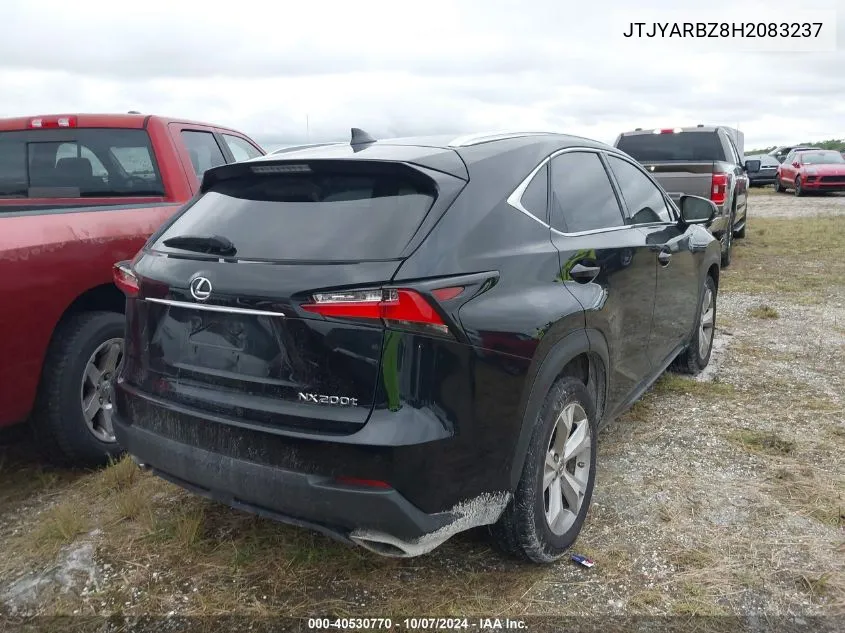 2017 Lexus Nx 200T/Base/F Sport VIN: JTJYARBZ8H2083237 Lot: 40530770