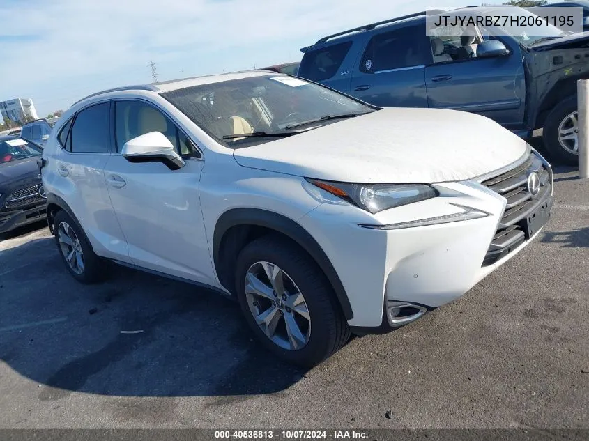 2017 Lexus Nx 200T VIN: JTJYARBZ7H2061195 Lot: 40536813