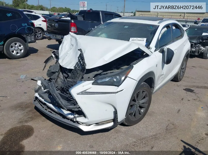 2017 Lexus Nx 200T F Sport VIN: JTJYARBZ6H2072446 Lot: 40539068