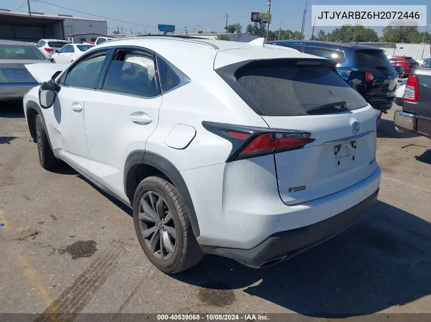 2017 Lexus Nx 200T F Sport VIN: JTJYARBZ6H2072446 Lot: 40539068