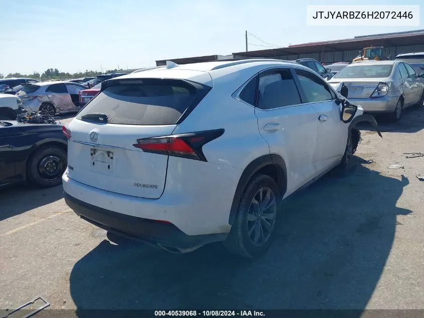 2017 Lexus Nx 200T F Sport VIN: JTJYARBZ6H2072446 Lot: 40539068