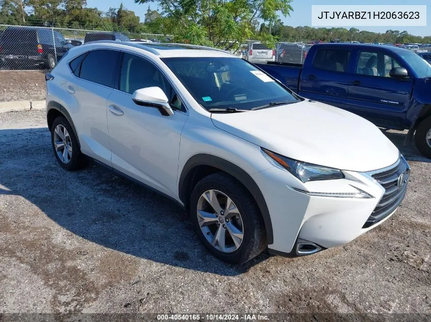 2017 Lexus Nx 200T VIN: JTJYARBZ1H2063623 Lot: 40540165