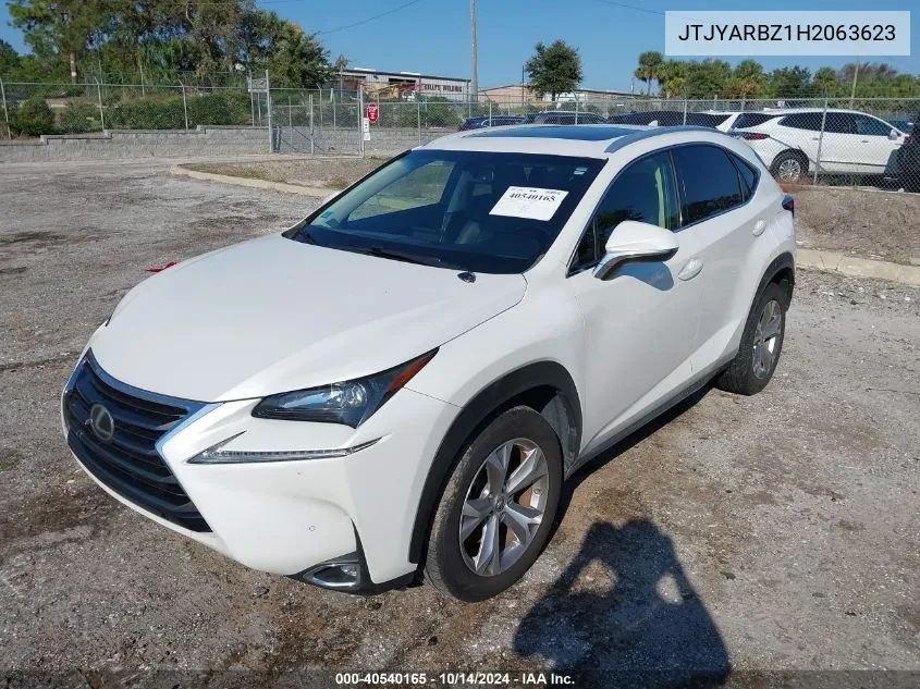 2017 Lexus Nx 200T VIN: JTJYARBZ1H2063623 Lot: 40540165