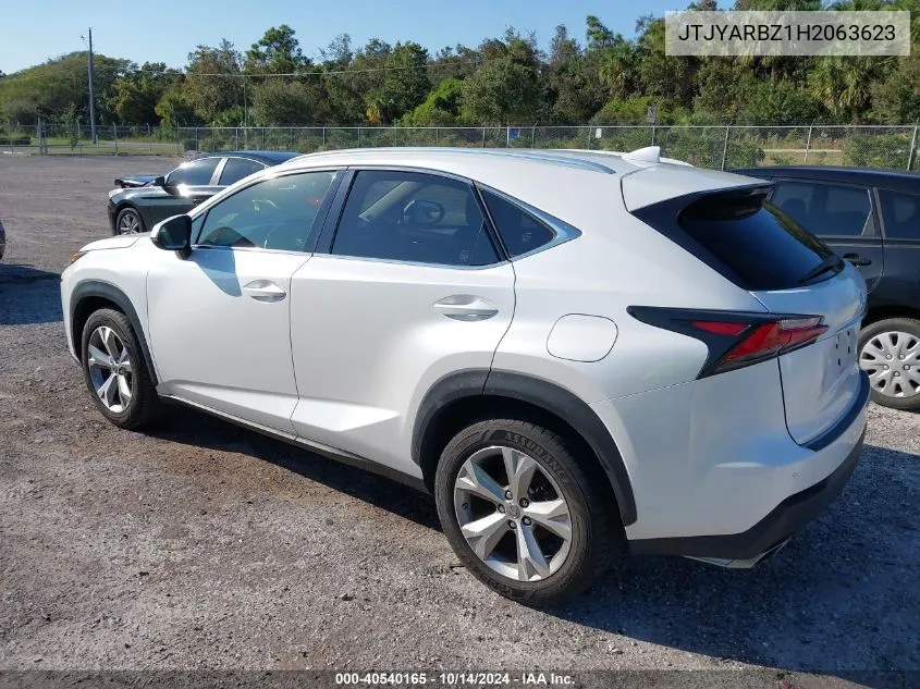 2017 Lexus Nx 200T VIN: JTJYARBZ1H2063623 Lot: 40540165