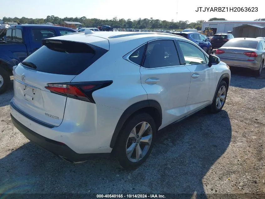 2017 Lexus Nx 200T VIN: JTJYARBZ1H2063623 Lot: 40540165