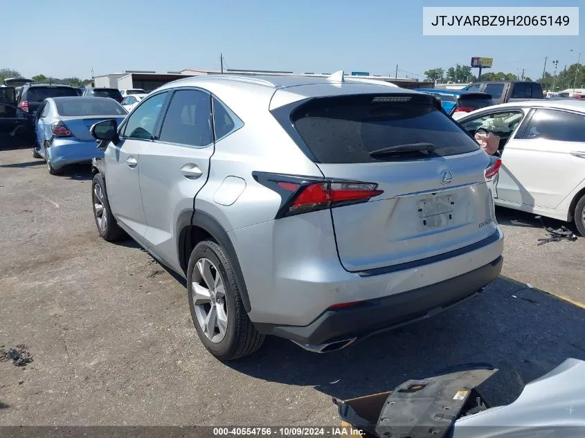 2017 Lexus Nx 200T VIN: JTJYARBZ9H2065149 Lot: 40554756