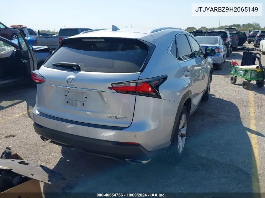 2017 Lexus Nx 200T VIN: JTJYARBZ9H2065149 Lot: 40554756