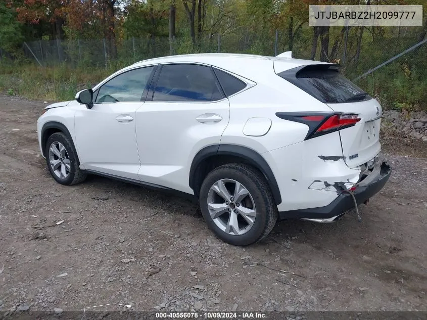 2017 Lexus Nx 200T VIN: JTJBARBZ2H2099777 Lot: 40556078