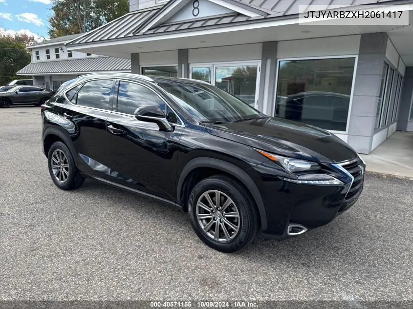 2017 Lexus Nx 200T/Base/F Sport VIN: JTJYARBZXH2061417 Lot: 40571155