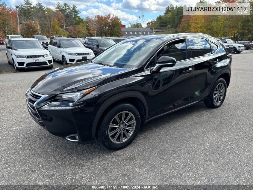 2017 Lexus Nx 200T/Base/F Sport VIN: JTJYARBZXH2061417 Lot: 40571155