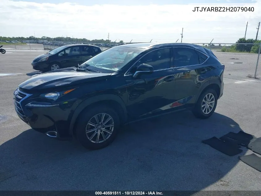 2017 Lexus Nx 200T VIN: JTJYARBZ2H2079040 Lot: 40591511