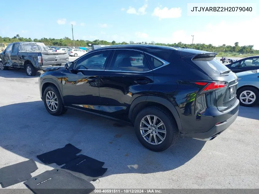 2017 Lexus Nx 200T VIN: JTJYARBZ2H2079040 Lot: 40591511