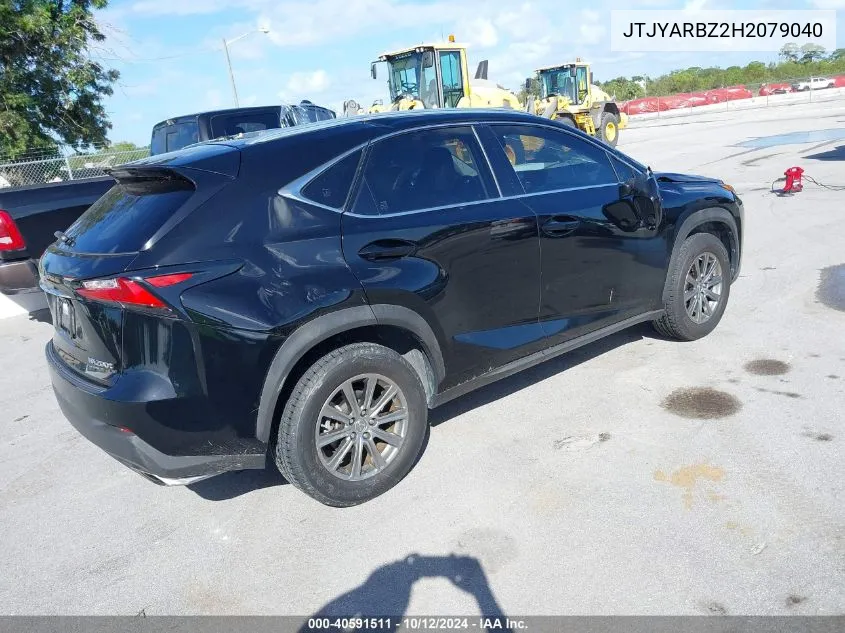 2017 Lexus Nx 200T VIN: JTJYARBZ2H2079040 Lot: 40591511