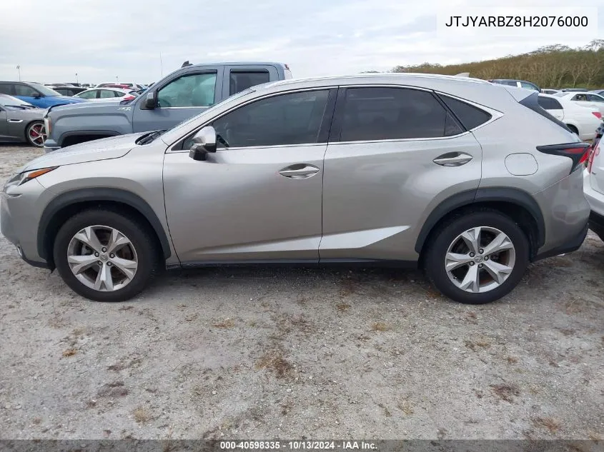 2017 Lexus Nx 200T VIN: JTJYARBZ8H2076000 Lot: 40598335