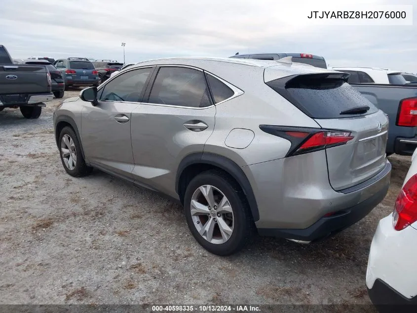 2017 Lexus Nx 200T VIN: JTJYARBZ8H2076000 Lot: 40598335