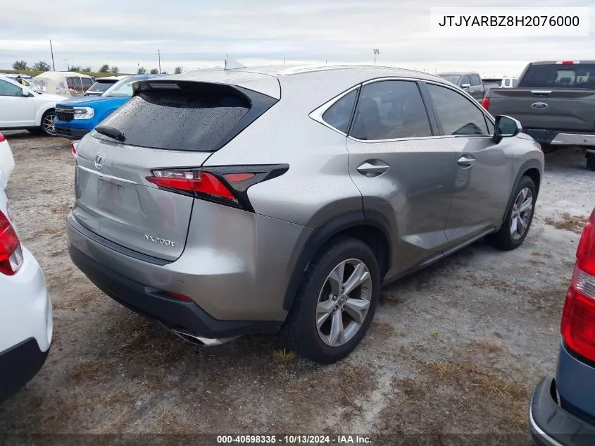 2017 Lexus Nx 200T VIN: JTJYARBZ8H2076000 Lot: 40598335