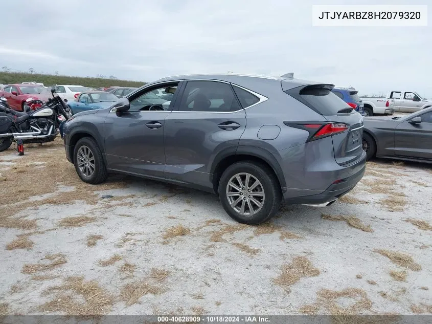 2017 Lexus Nx 200T VIN: JTJYARBZ8H2079320 Lot: 40628909