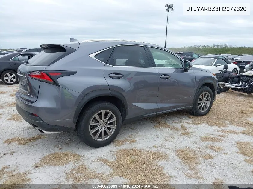 2017 Lexus Nx 200T VIN: JTJYARBZ8H2079320 Lot: 40628909