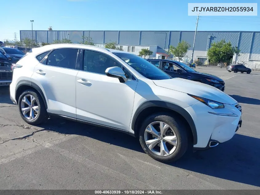 2017 Lexus Nx 200T VIN: JTJYARBZ0H2055934 Lot: 40633939