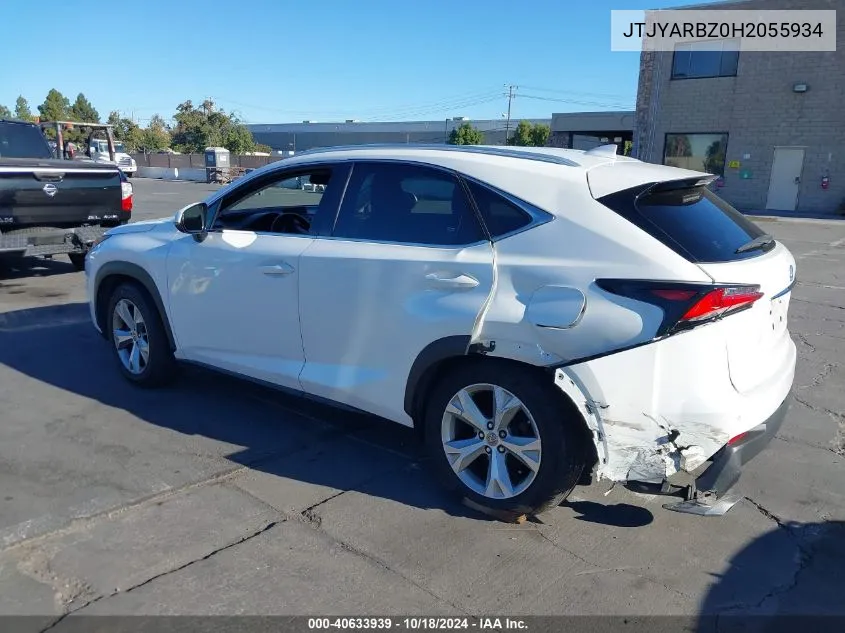 2017 Lexus Nx 200T VIN: JTJYARBZ0H2055934 Lot: 40633939