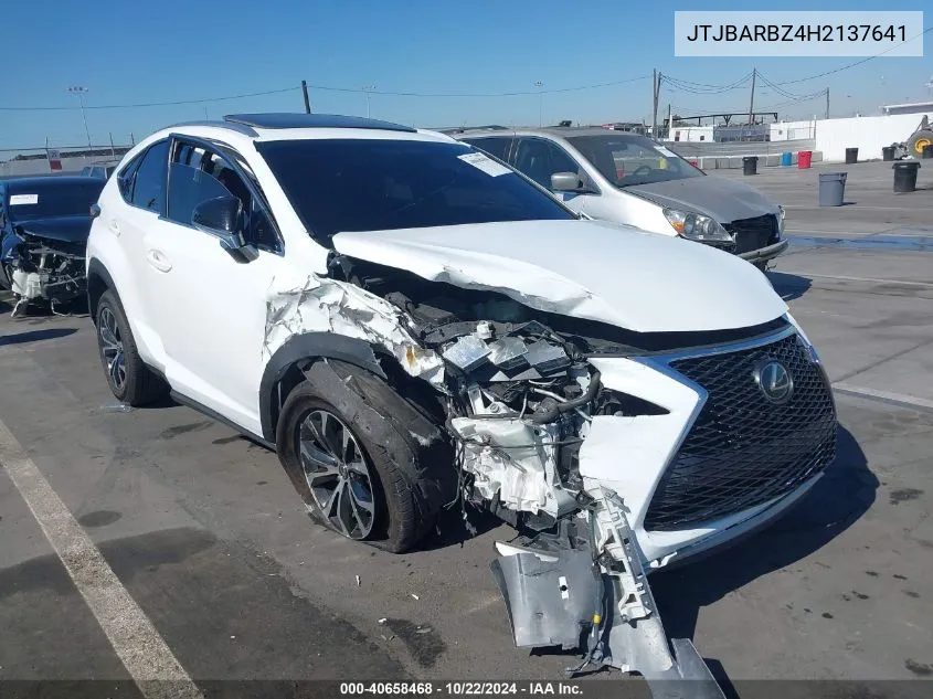 2017 Lexus Nx 200T F Sport VIN: JTJBARBZ4H2137641 Lot: 40658468