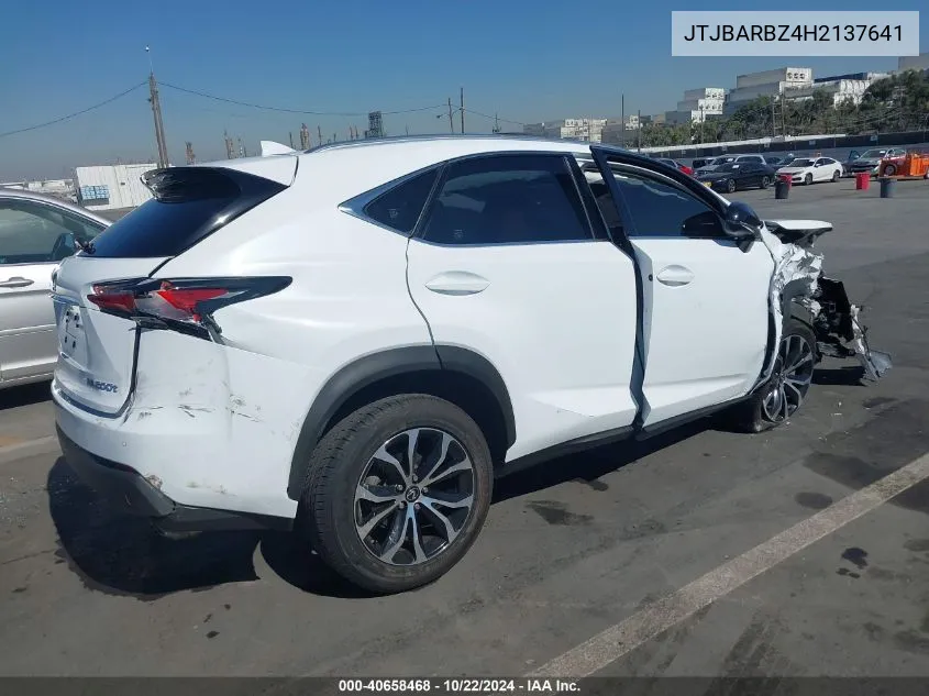 2017 Lexus Nx 200T F Sport VIN: JTJBARBZ4H2137641 Lot: 40658468