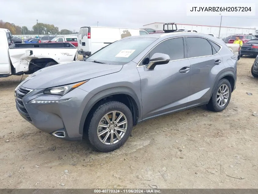 2017 Lexus Nx 200T VIN: JTJYARBZ6H2057204 Lot: 40770324