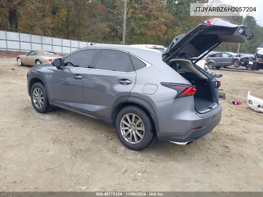 2017 Lexus Nx 200T VIN: JTJYARBZ6H2057204 Lot: 40770324