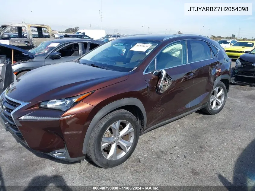 2017 Lexus Nx 200T VIN: JTJYARBZ7H2054098 Lot: 40790030