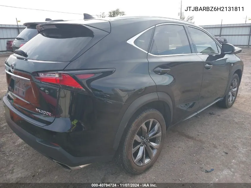 2017 Lexus Nx 200T F Sport VIN: JTJBARBZ6H2131811 Lot: 40794724