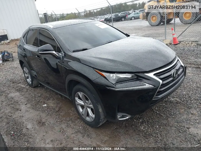 2017 Lexus Nx 200T VIN: JTJYARBZ5H2083194 Lot: 40843014