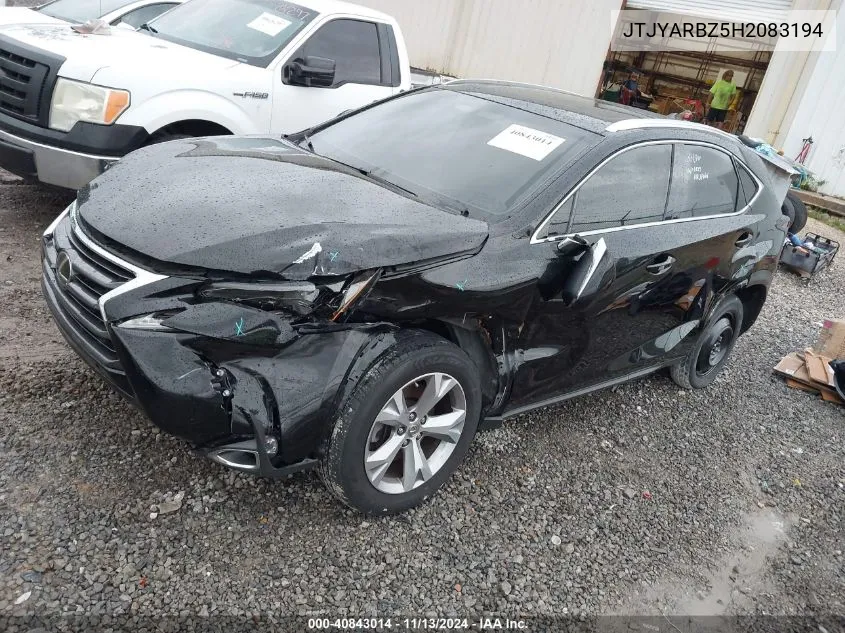 2017 Lexus Nx 200T VIN: JTJYARBZ5H2083194 Lot: 40843014