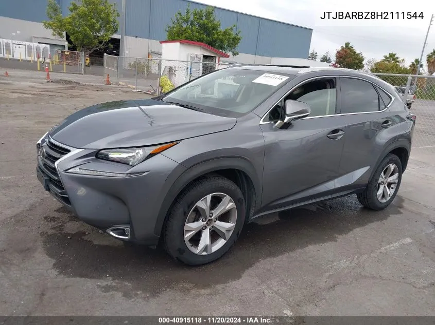 2017 Lexus Nx 200T VIN: JTJBARBZ8H2111544 Lot: 40915118