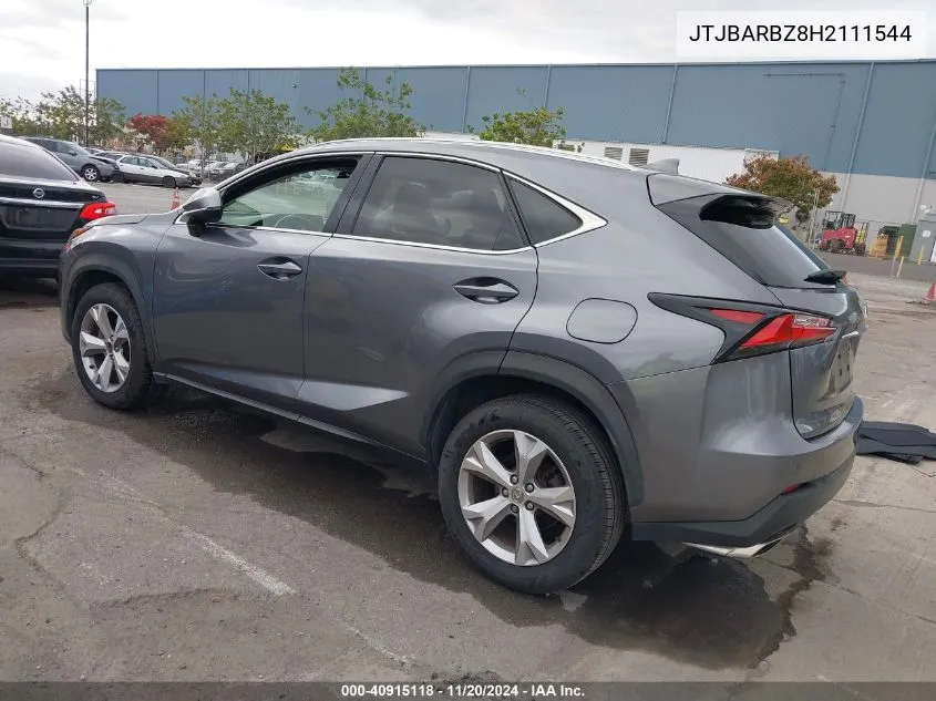 2017 Lexus Nx 200T VIN: JTJBARBZ8H2111544 Lot: 40915118